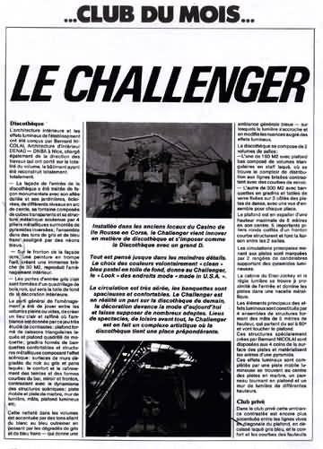 CLUB DU MOIS - CHALLENGER